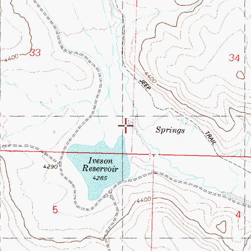 Topographic Map of Cherry Creek, NV