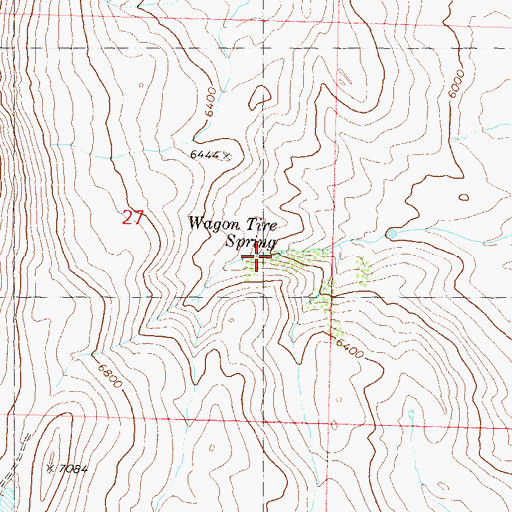 Topographic Map of Wagon Tire Spring, NV