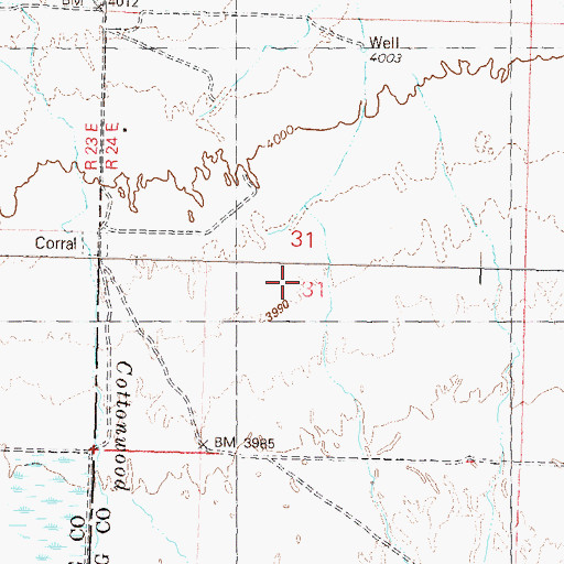 Topographic Map of Hualapai Flat, NV