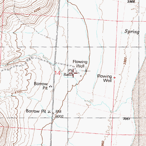 Topographic Map of Fly Ranch, NV