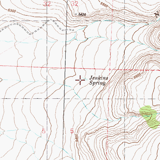 Topographic Map of Jenkins Spring, NV