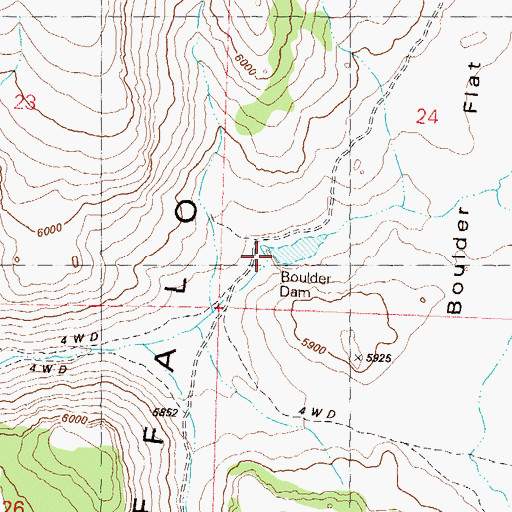 Topographic Map of Boulder Dam, NV