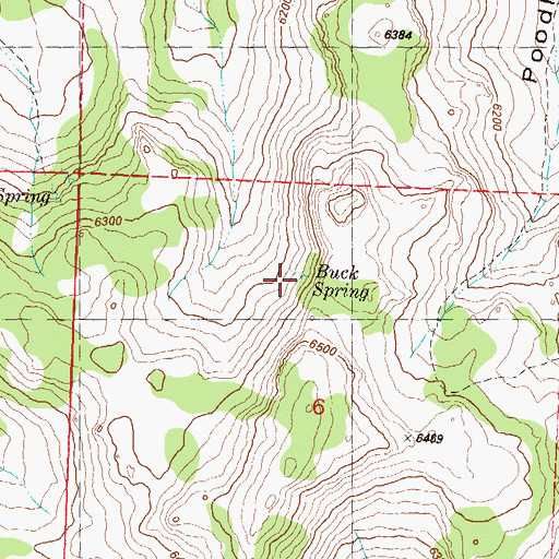 Topographic Map of Buck Spring, NV