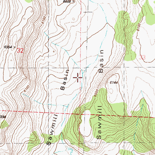 Topographic Map of Big Sawmill Basin, NV