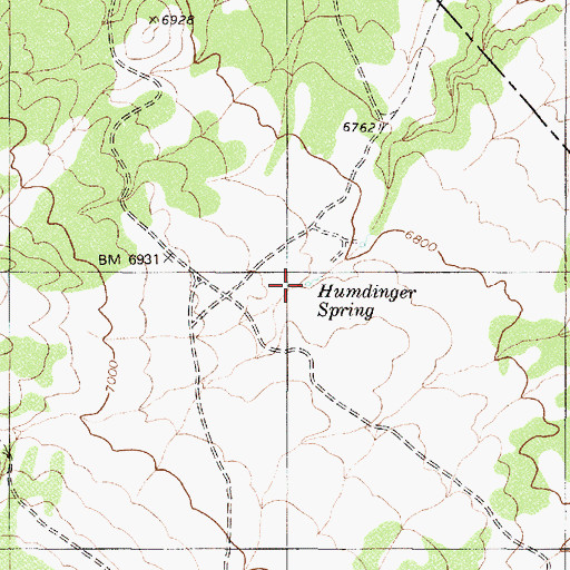 Topographic Map of Humdinger Spring, NV