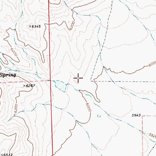Topographic Map of Chicken Spring, NV