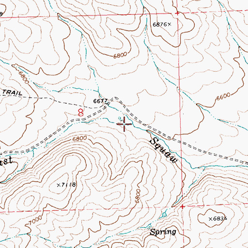 Topographic Map of North Fork East Squaw Creek, NV