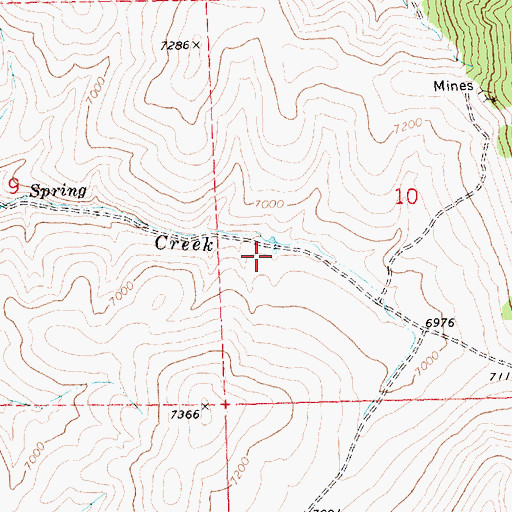 Topographic Map of Willow Creek Spring, NV