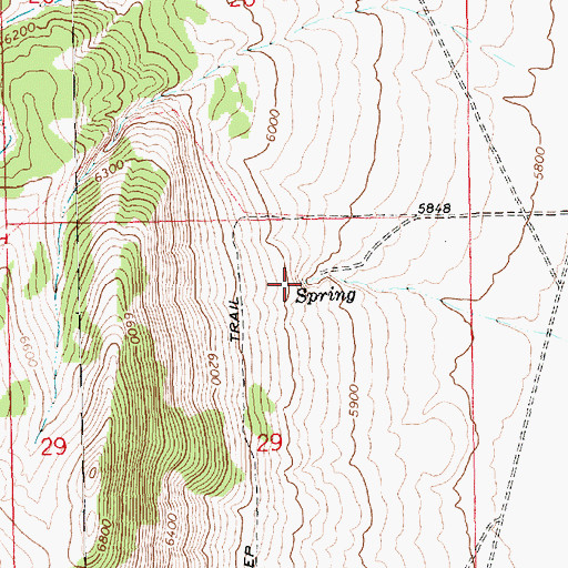 Topographic Map of Railroad Spring, NV