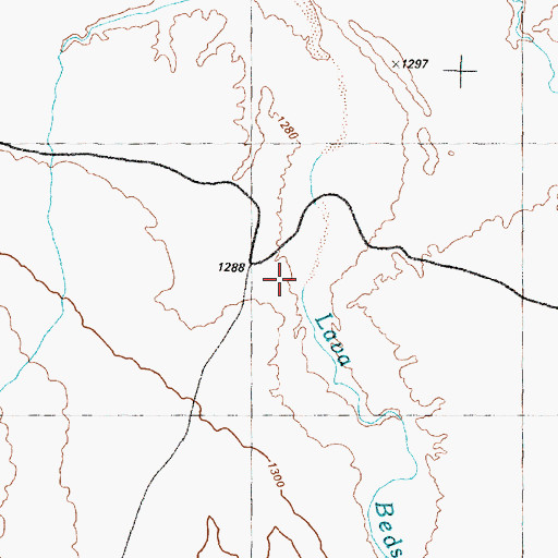 Topographic Map of Lava Beds Creek, NV