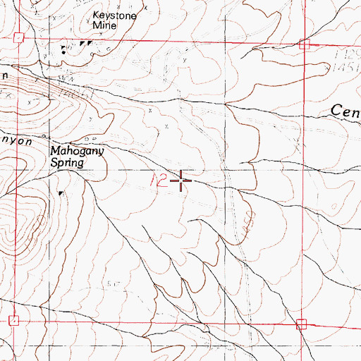 Topographic Map of Cole Canyon, NV