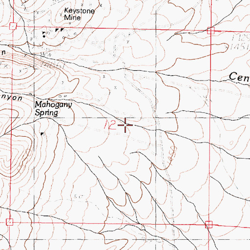 Topographic Map of Cole Canyon, NV