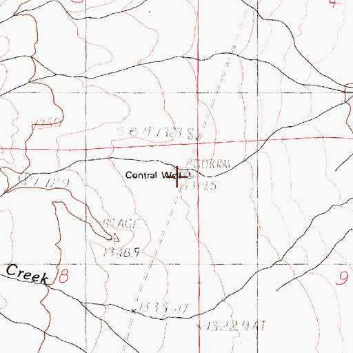 Topographic Map of Central Well, NV