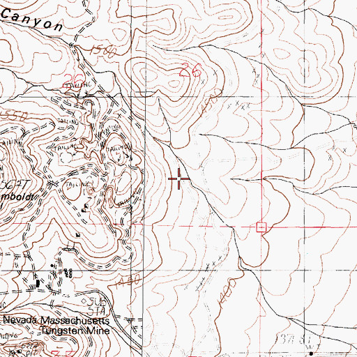 Topographic Map of Olsen Canyon, NV