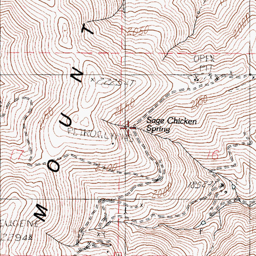 Topographic Map of Sage Chicken Spring, NV