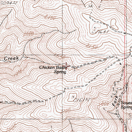Topographic Map of Chicken Basin Spring, NV