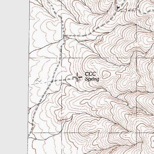 Topographic Map of CCC Spring, NV