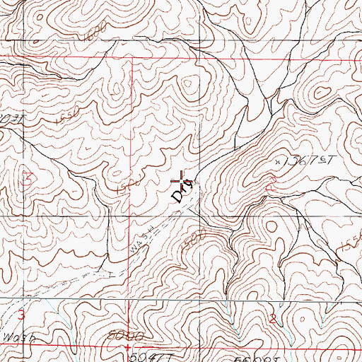 Topographic Map of Dry Creek, NV