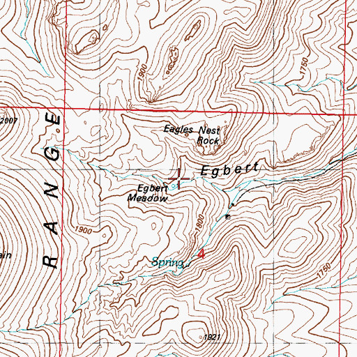 Topographic Map of Egbert Meadow, NV