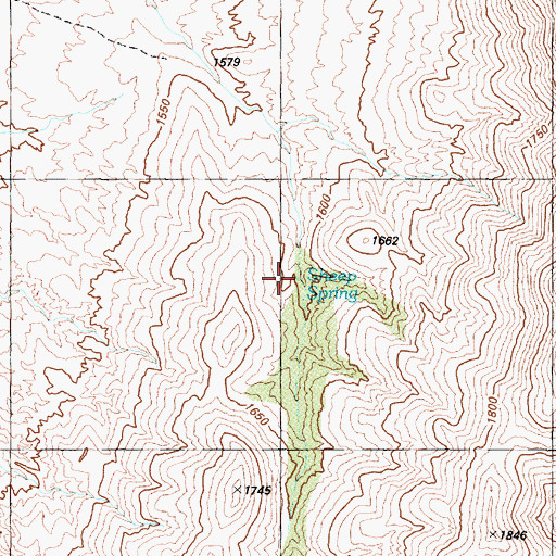 Topographic Map of Sheep Spring, NV