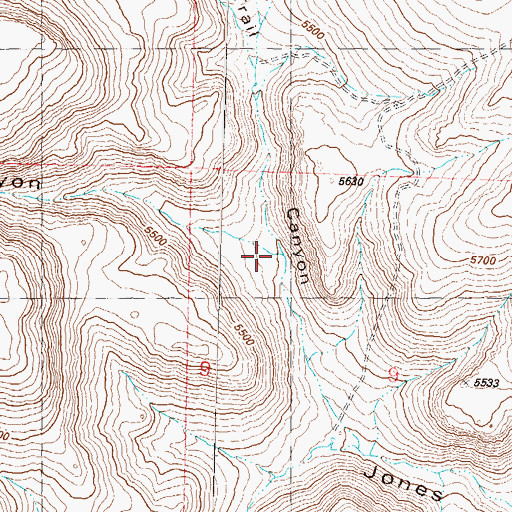 Topographic Map of Currant Canyon, NV
