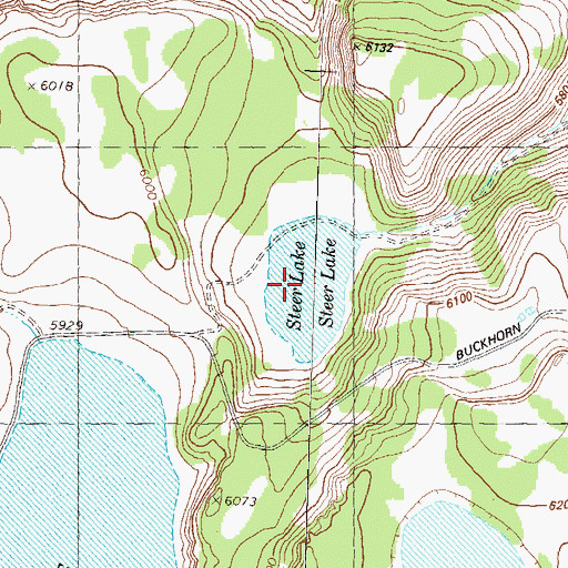 Topographic Map of Steer Lake, NV
