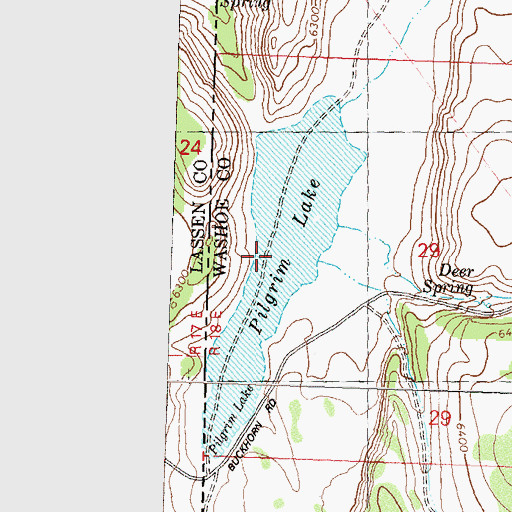Topographic Map of Pilgrim Lake, NV