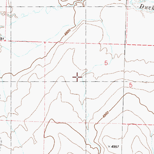 Topographic Map of Smokey Canyon, NV