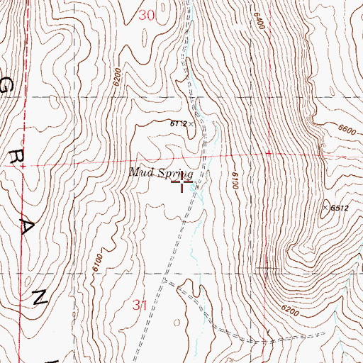 Topographic Map of Mud Spring, NV