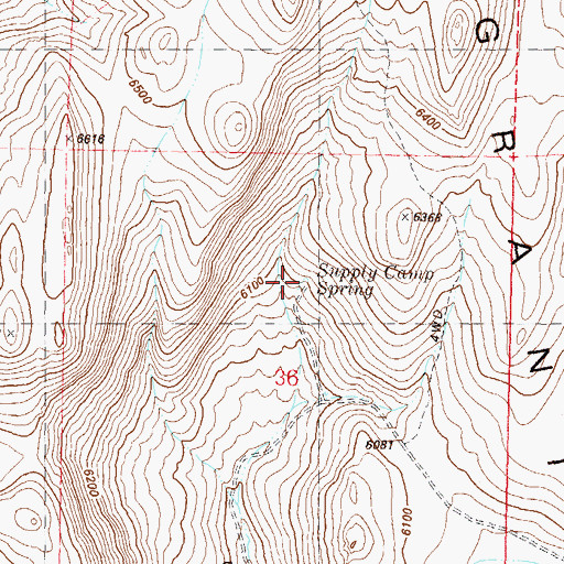 Topographic Map of Supply Camp Spring, NV