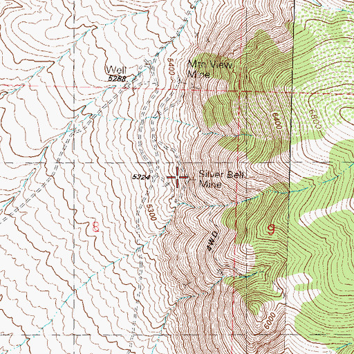 Topographic Map of Silver Bell Mine, NV