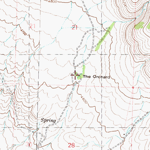 Topographic Map of The Orchard, NV