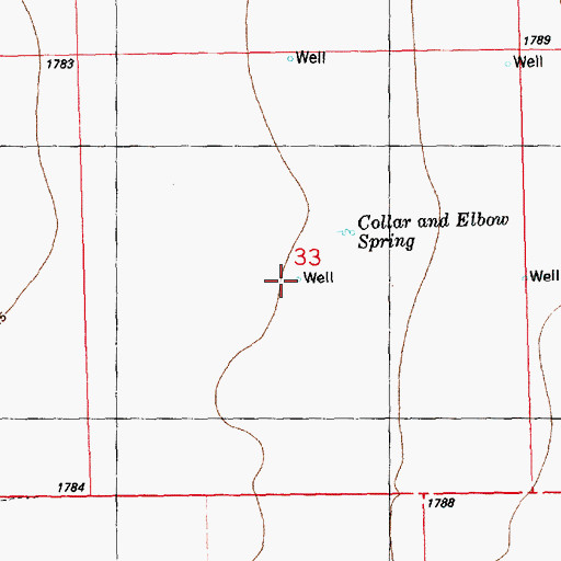 Topographic Map of Warm Springs Reservoir, NV