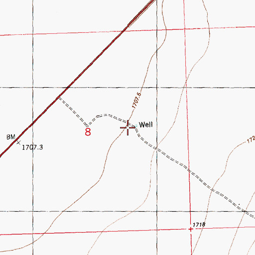 Topographic Map of Highway Well, NV
