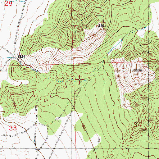 Topographic Map of Battle Spring Number Two, NV