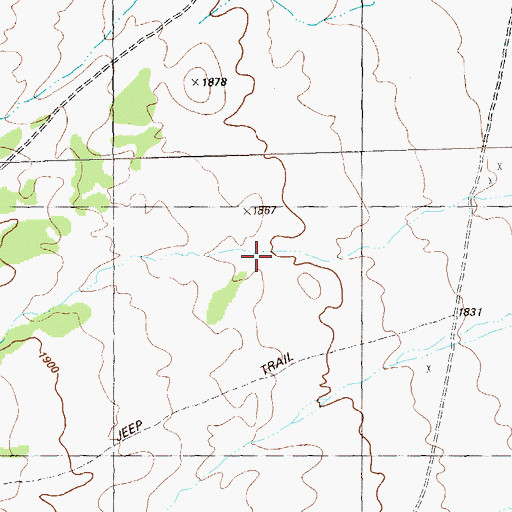 Topographic Map of Black Rock Canyon, NV