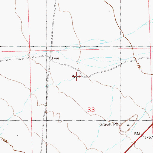 Topographic Map of Itcaina North Well, NV
