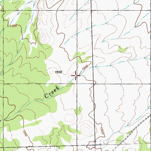 Topographic Map of North Creek Canyon, NV
