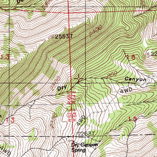 Topographic Map of Quaker Spring, NV