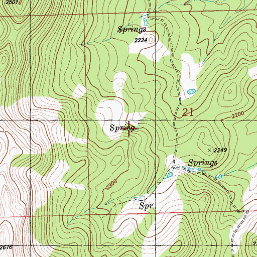 Topographic Map of Chokecherry Spring, NV