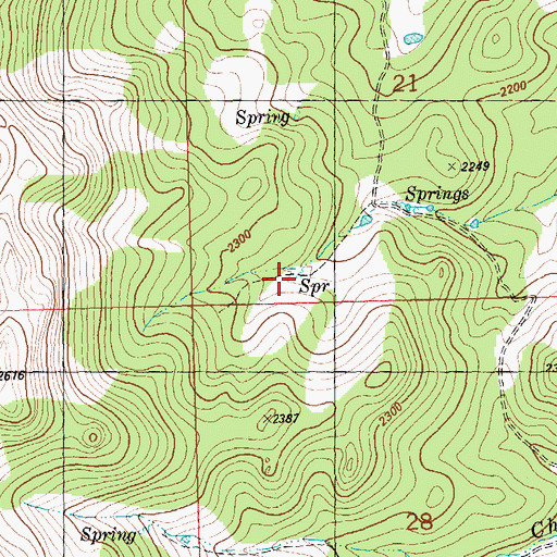 Topographic Map of North Cottonwood Spring, NV