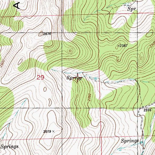 Topographic Map of West Cottonwood Spring, NV