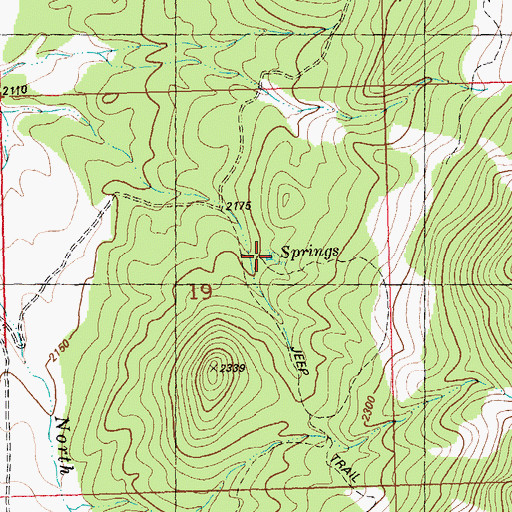 Topographic Map of Basin Spring, NV