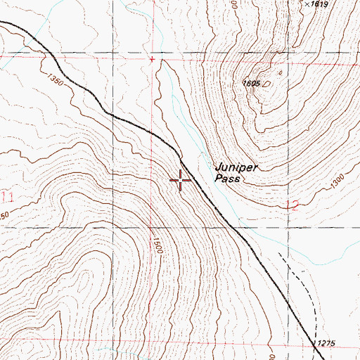 Topographic Map of Juniper Pass, NV