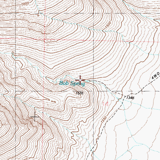 Topographic Map of Bob Spring, NV