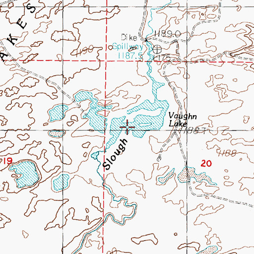 Topographic Map of Vaughn Lake, NV