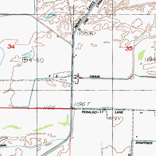 Topographic Map of F 2 Drain, NV