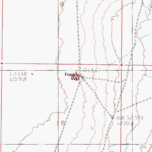 Topographic Map of Franklin Well, NV