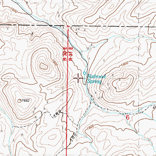 Topographic Map of Railroad Spring, NV