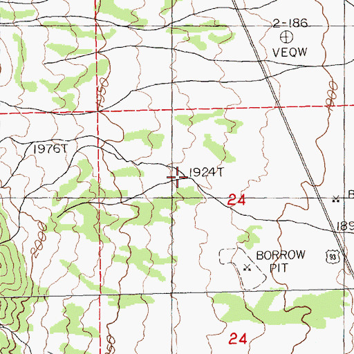 Topographic Map of Robbers Roost Draw, NV